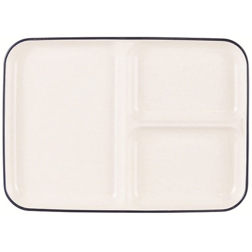 渕彩 クリーンコート 角仕切皿<L>ホワ