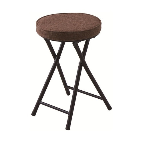 ファブリック折りたたみパイプチェア ブラ