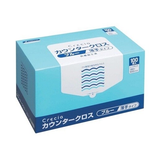 クレシアカウンタークロス薄手タイプブルー