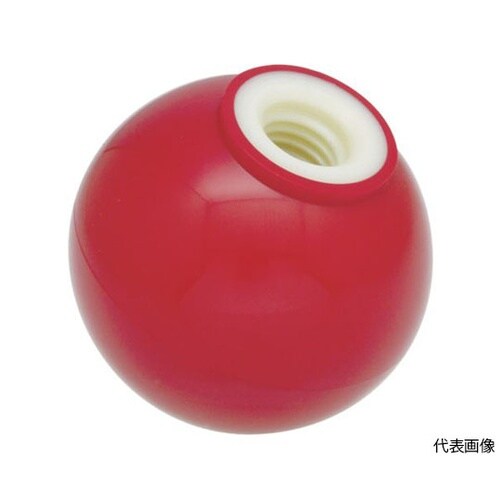 TPB206R 樹脂製握り玉 金具なし赤