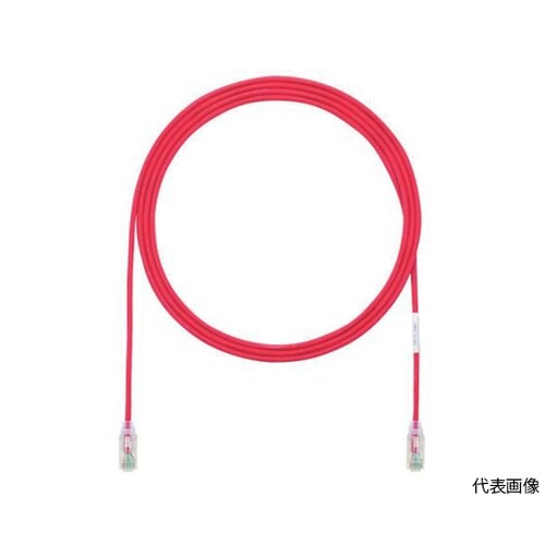 カテゴリ6細径パッチコード 3m 赤 U