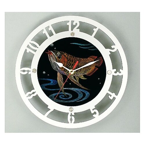 13091 メタリック時計アートガラス