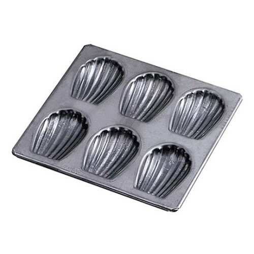 シリコン加工マドレーヌ貝型 6コ付 No.1