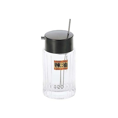 マドラー付ラー油入れ #786 ガラス製