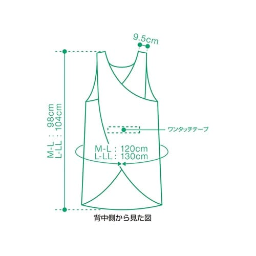 74773 PH浴介助エプロン イエロ