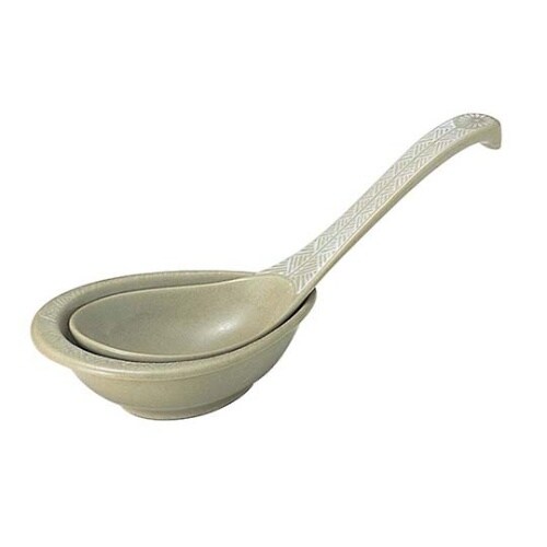 銀峯みしま 陶器 レンゲセット 大(台付