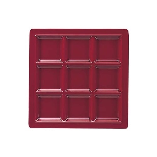 5131920 プレート9仕切皿レッド