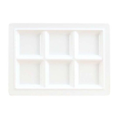 5131930 プレート6仕切皿ホワイト