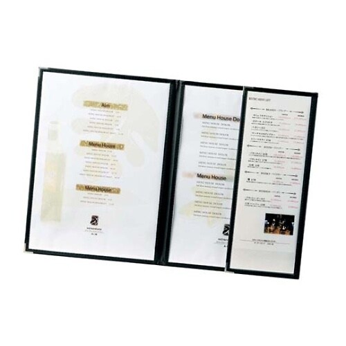 8132920 メニューブック 黒/黒