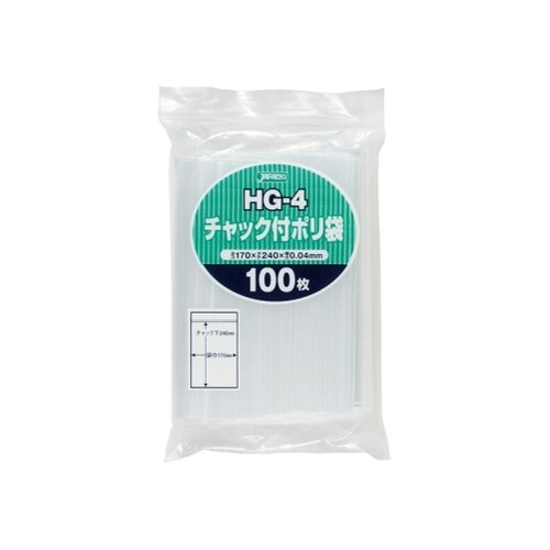 HG−4 チャック袋付ポリ袋0.04mm