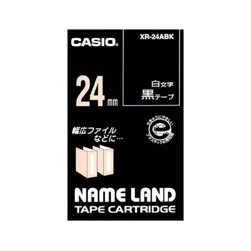 XR−24ABK テープ (黒地/白)