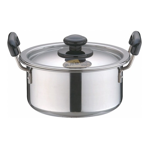 AZT0720プラ柄厚板実用鍋20cm