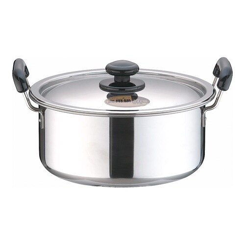 AZT0727プラ柄厚板実用鍋27cm