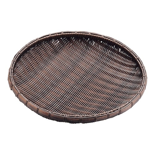 AZL6702樹脂丸ザル茶40cm