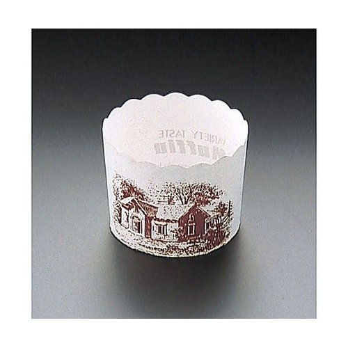 WMH21 マフィンカップハウス柄白