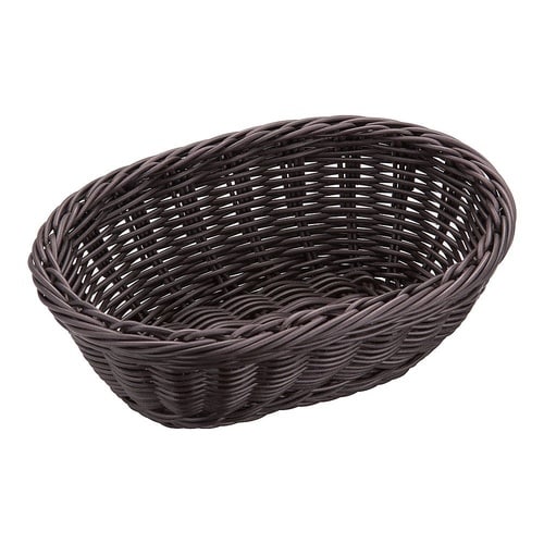 WBS7703 樹脂バスケット小判こげ茶