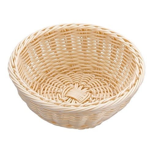 WBS8104 樹脂バスケット 丸型 白