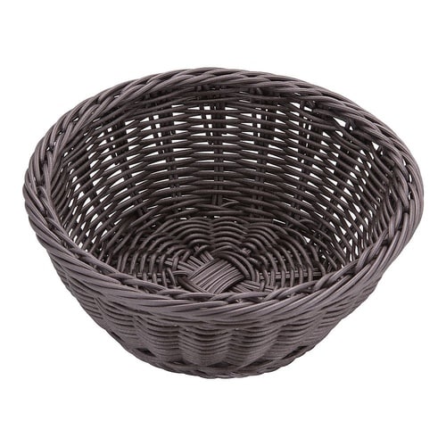 WBS8304 樹脂バスケット丸型こげ茶