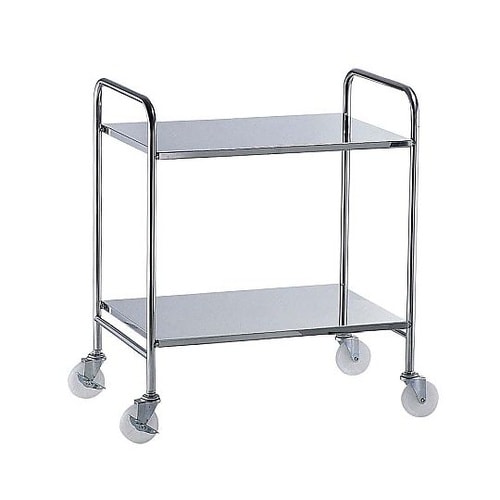 18−8衛生フラットワゴン2段ナイロン車