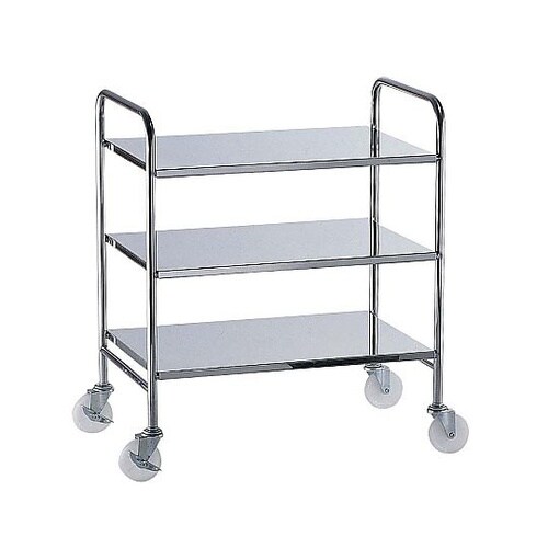 18−8衛生フラットワゴン3段ナイロン車