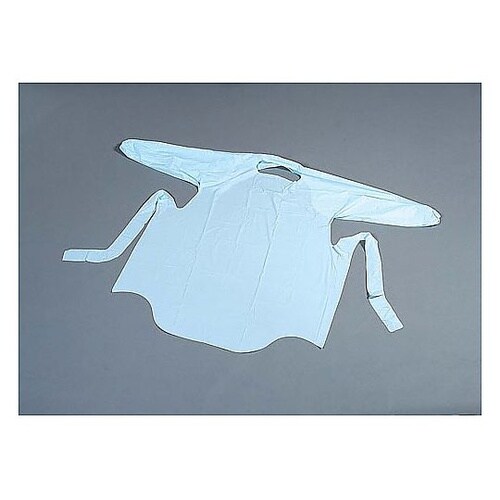 テクセル袖付PEエプロン フリーサイズ