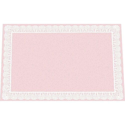 無蛍光紙テーブルマットレースB ピンク