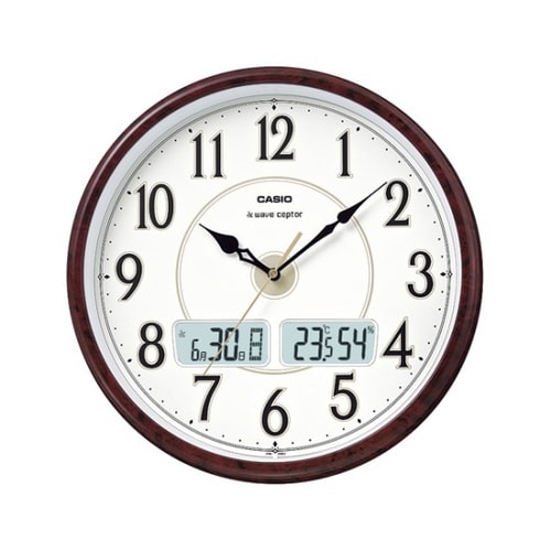 ITM200J5BJF温湿計付掛時計茶木