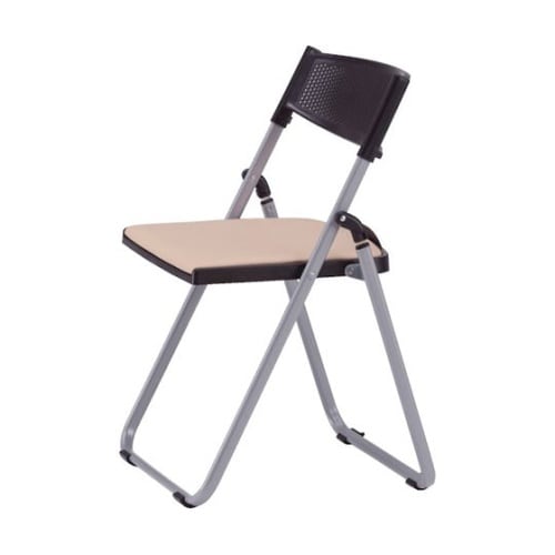 アルミパイプ椅子 座面パッド付折りたたみ