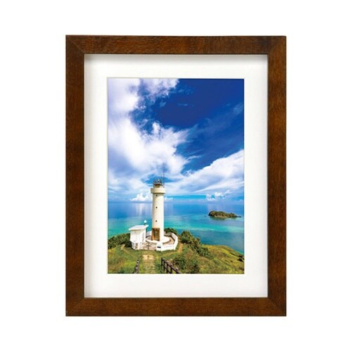 FWMM01−BR2L 木製額縁2L 茶