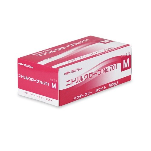 LH−701−M ニトリル手袋701白