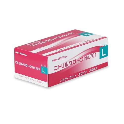 LH−701−L ニトリル手袋701白