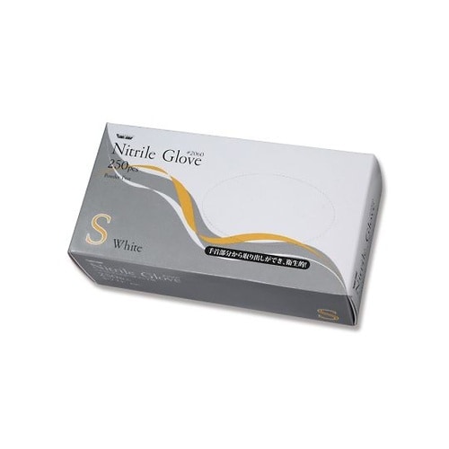 ニトリル 使い切り手袋 粉無 ホワイト