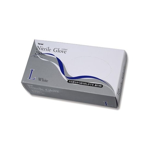 ニトリル 使い切り手袋 粉無 ホワイト