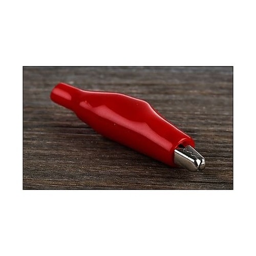 わに口クリップ 赤 1袋(10個入) 4