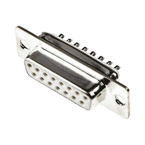 D−subコネクタ、15極、メス、パネル