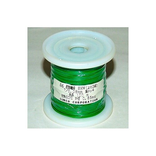 SHW70.08GL100R耐熱電線 緑