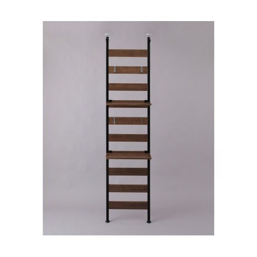 ウッドウォールラック 棚付き ブラック