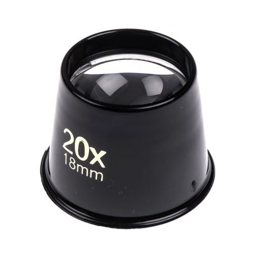 ポケット拡大鏡 20倍 レンズ直径28m