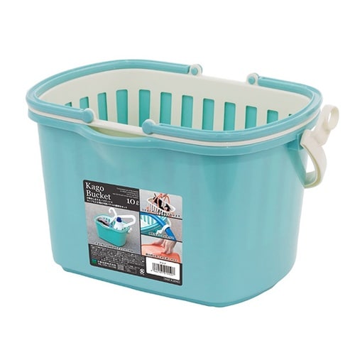 水切り付バケツ 10L アクア 2609