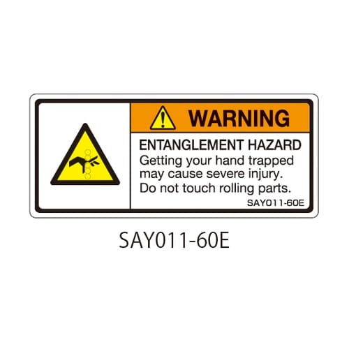 SAYシリーズ ISO警告ラベル 横型