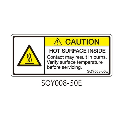 SQYシリーズ 注意ラベル 横型 英文