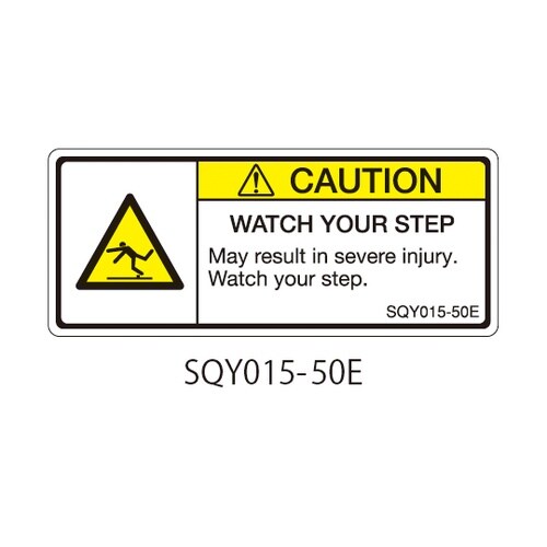 SQYシリーズ 注意ラベル 横型 英文