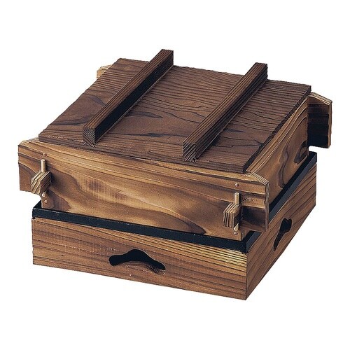 電磁用深型角水入焼杉セイロセット