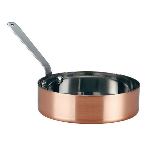 8491050浅型片手鍋銅メッキ11cm