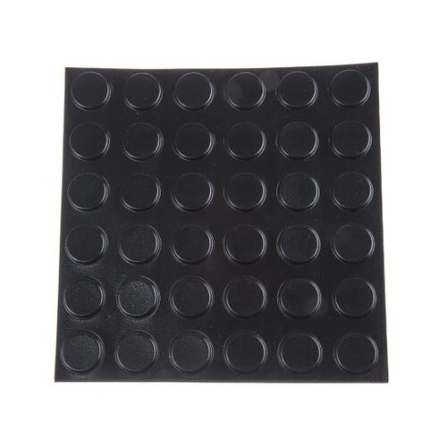 防振ゴム 黒,高さ:3mm 1袋(36個