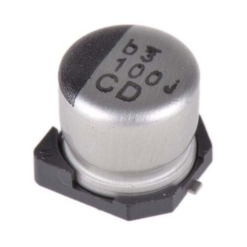 電解コンデンサ 100μF 6.3V d