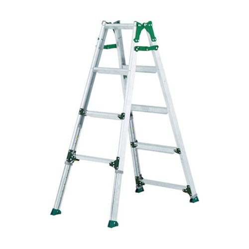 高段差用伸縮脚付きはしご兼用脚立 天板高