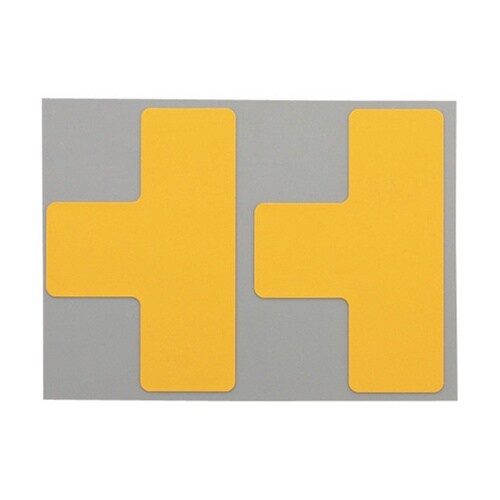 Y6037 フロアサインズT型M黄20枚