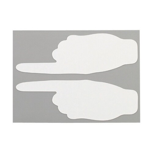 Y6040耐久フロアサインズ手型白20枚