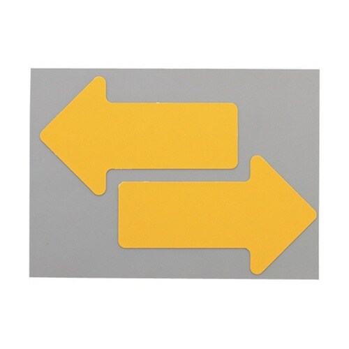 Y6045耐久フロアサインズ矢印黄20枚